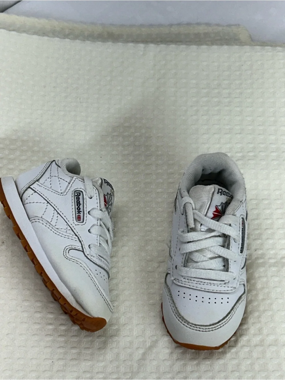 Reebok Classic Kids White Sneaker with Gum Sole